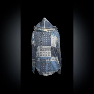 Patchwork Hoodie with Cozy Hood